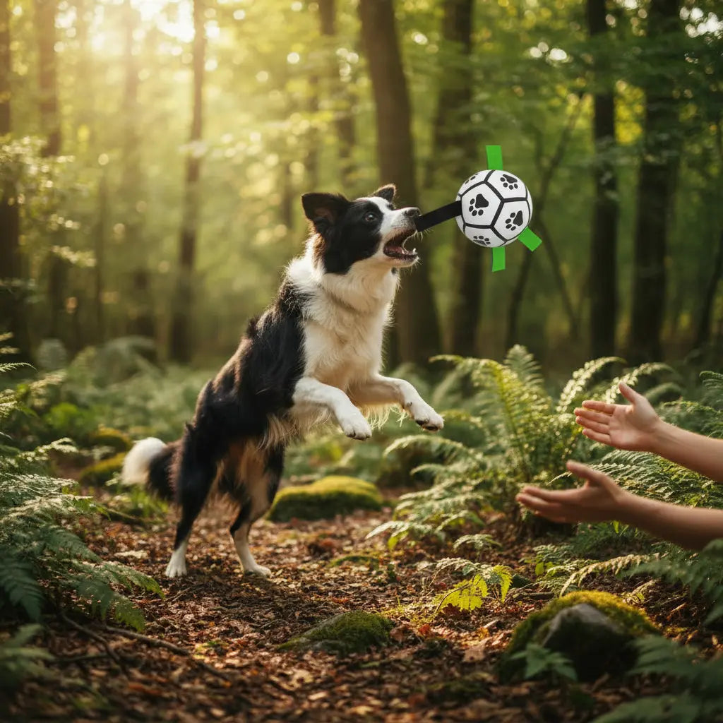 Interactive Dog Football with Grip Tabs - Large Training Soccer Ball for Dogs | Furryku FURRYKU