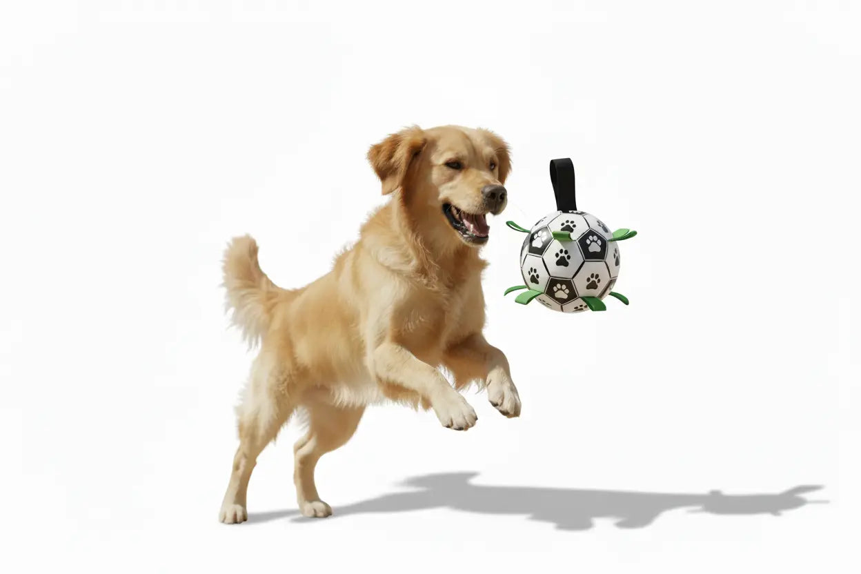 Interactive Dog Football with Grip Tabs - Large Training Soccer Ball for Dogs | Furryku FURRYKU