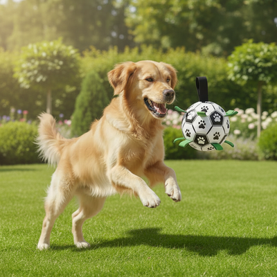 Interactive Dog Football with Grip Tabs - Large Training Soccer Ball for Dogs | Furryku FURRYKU