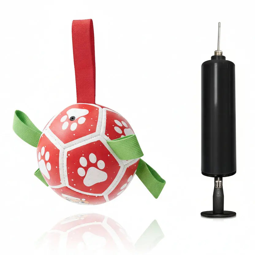 Interactive Dog Football with Grip Tabs - Large Training Soccer Ball for Dogs | Furryku FURRYKU