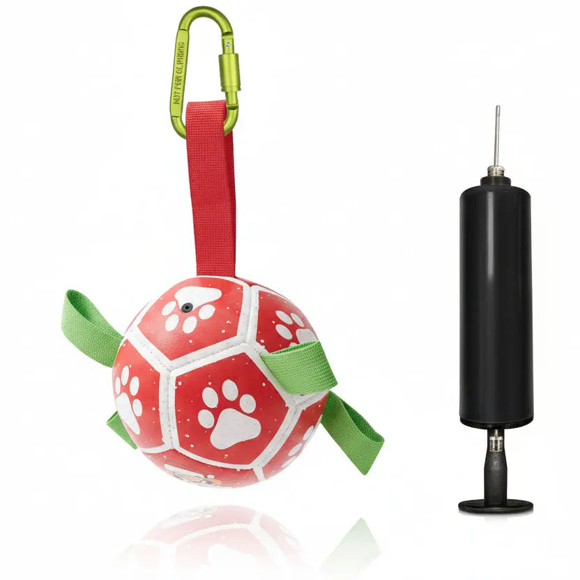 Interactive Dog Football with Grip Tabs - Large Training Soccer Ball for Dogs | Furryku FURRYKU
