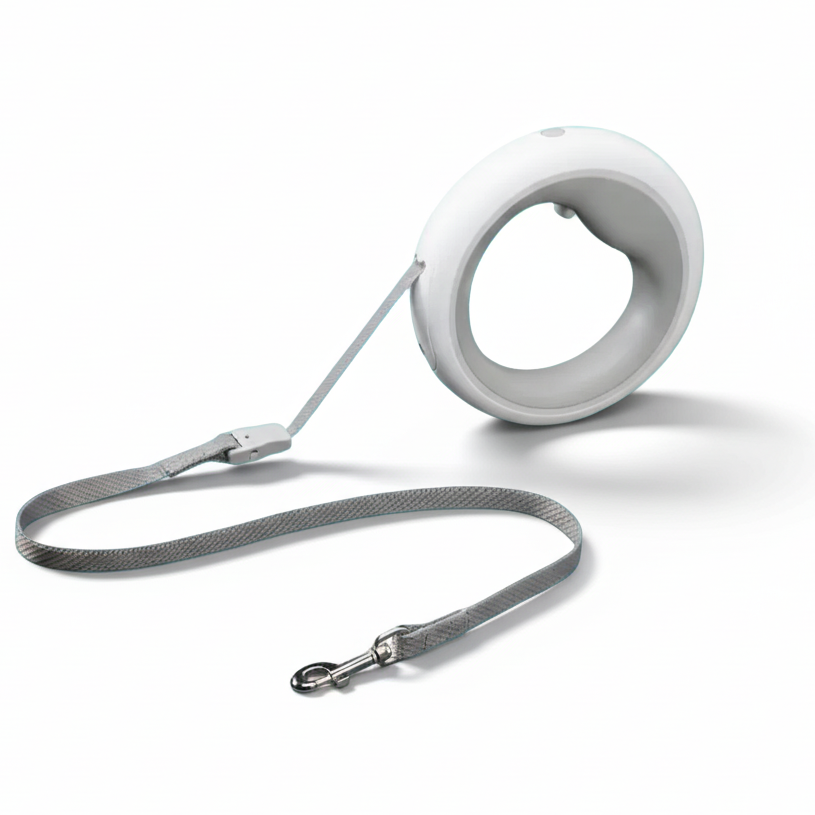 Hands-Free Wrist-Worn Retractable Dog Leash - USB-C Rechargeable LED Safety Light Ring - 3m Tangle-Free Training Lead | FURRYKU
