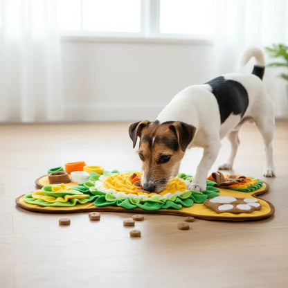 Furryku Large Interactive Foraging Mat - Dog Snuffle Mat for Mental Stimulation & Enrichment - Slow Feeder Brain Game - Machine Washable FURRYKU