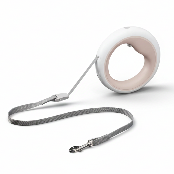 Hands-Free Wrist-Worn Retractable Dog Leash - USB-C Rechargeable LED Safety Light Ring - 3m Tangle-Free Training Lead | FURRYKU