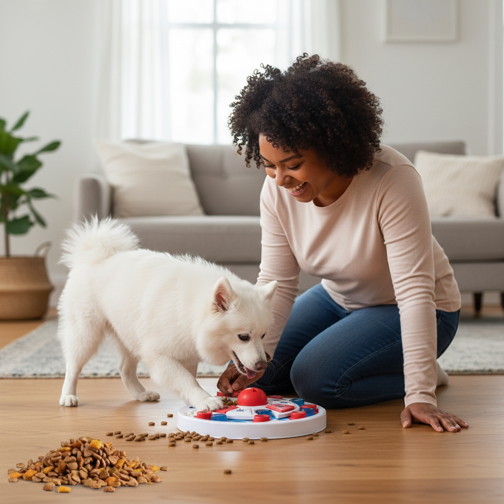 Dog Puzzle Toy with Bells – 24 Compartment Treat Dispenser