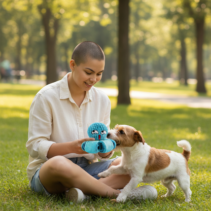 Squeaky Octopus Plush Dog Toy – Interactive Puzzle & Chew Toy