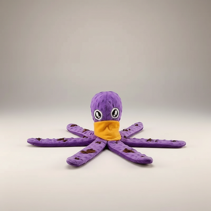 Squeaky Octopus Plush Dog Toy – Interactive Puzzle & Chew Toy
